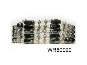 36inch Clear Crystal, Alloy,Magnetic Wrap Bracelet Necklace All in One Set